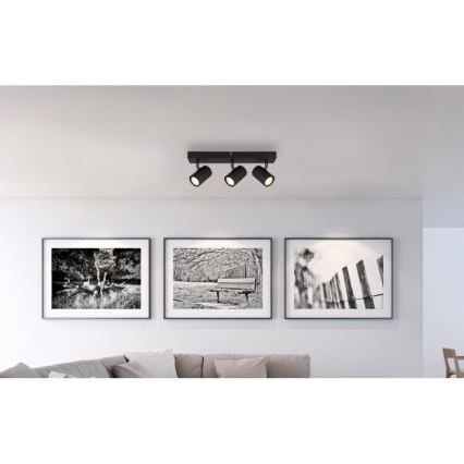 Globo - Spotlight 3xGU10/25W/230V svart