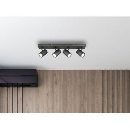 Globo - Spotlight 4xGU10/25W/230V svart