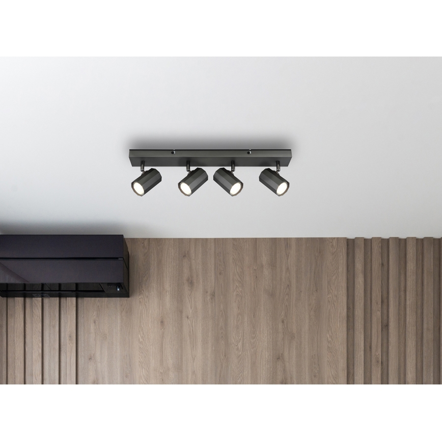 Globo - Spotlight 4xGU10/25W/230V svart