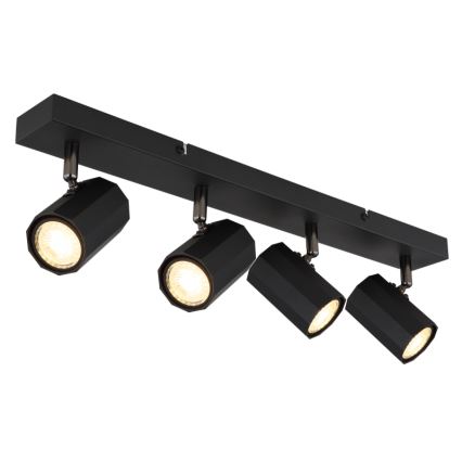 Globo - Spotlight 4xGU10/25W/230V svart