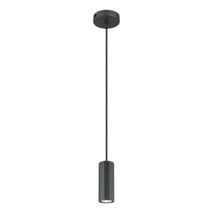 Globo - Ljuskrona med textilsladd 1xGU10/25W/230V svart