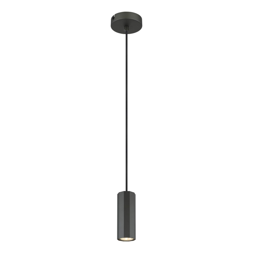 Globo - Ljuskrona med textilsladd 1xGU10/25W/230V svart