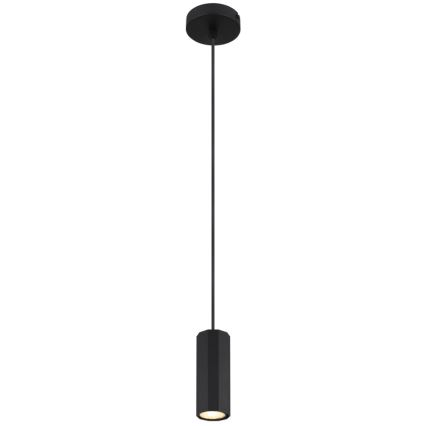 Globo - Ljuskrona med textilsladd 1xGU10/25W/230V svart