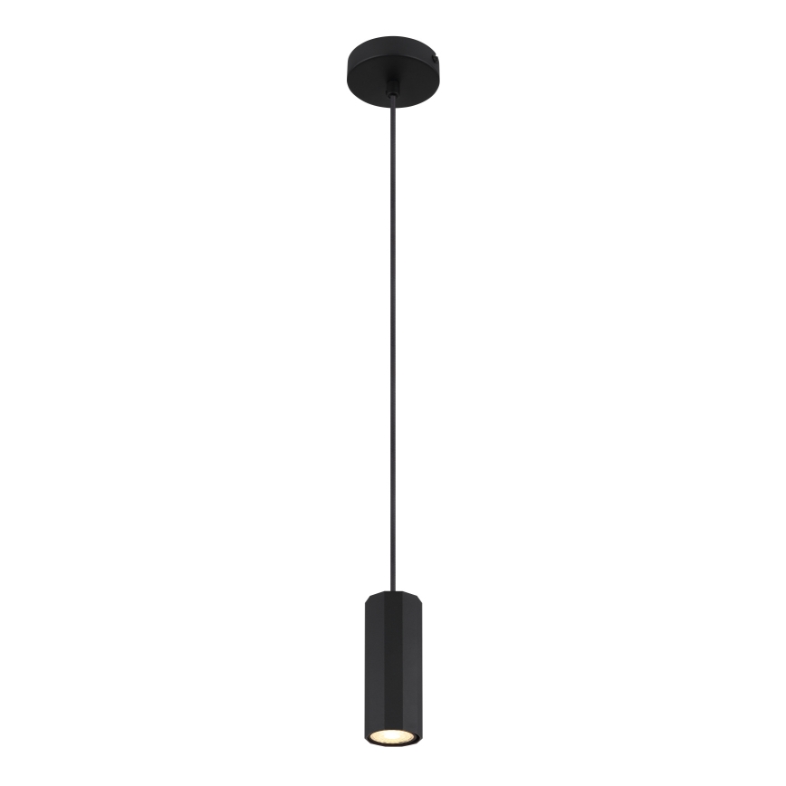 Globo - Ljuskrona med textilsladd 1xGU10/25W/230V svart