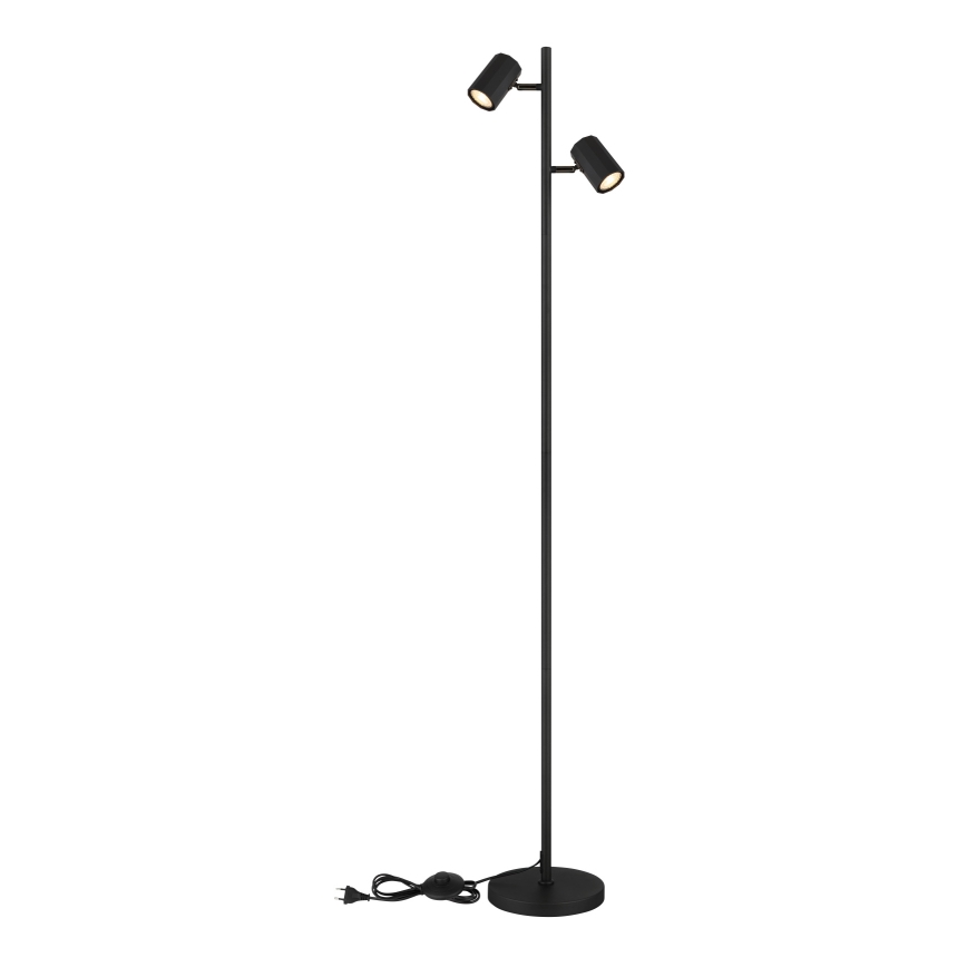 Globo - Golvlampa 2xGU10/5W/230V svart
