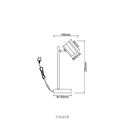 Globo - Bordslampa 1xGU10/5W/230V svart