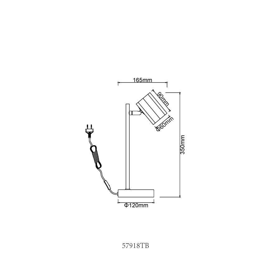 Globo - Bordslampa 1xGU10/5W/230V svart