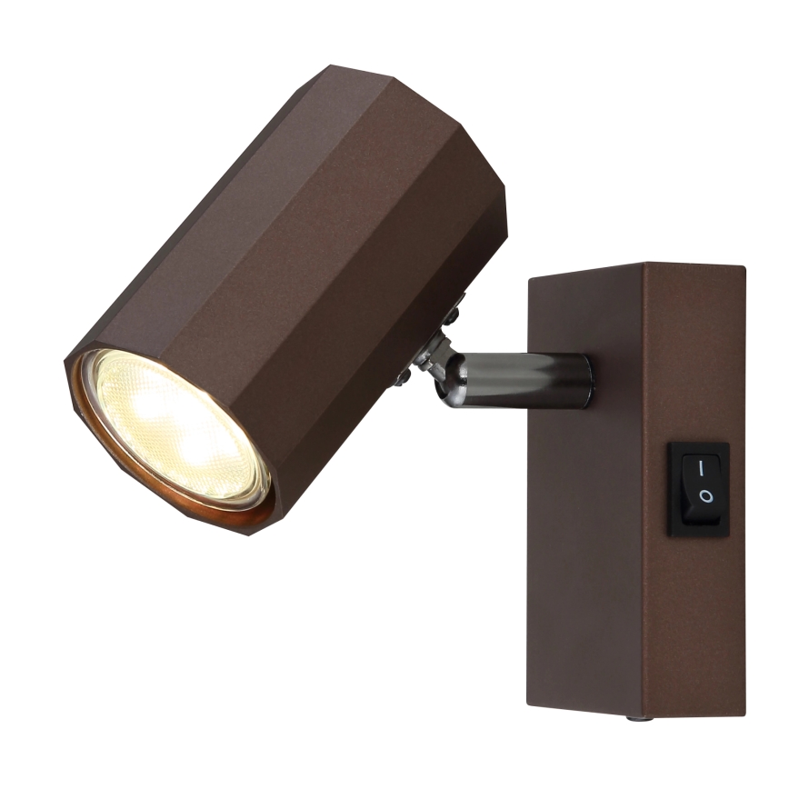 Globo - Väggspotlight 1xGU10/25W/230V brun