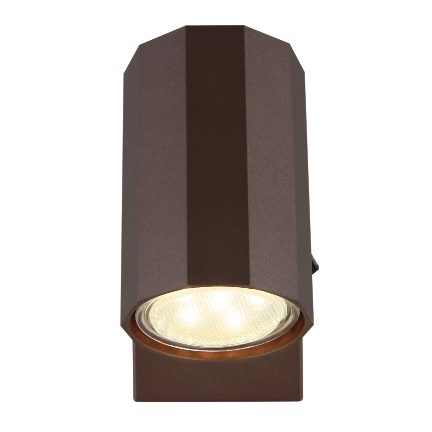 Globo - Väggspotlight 1xGU10/25W/230V brun