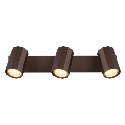 Globo - Spotlight 3xGU10/25W/230V brun