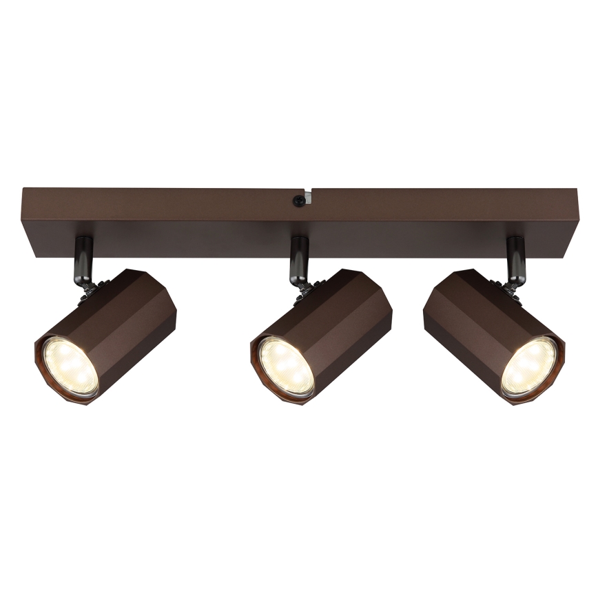 Globo - Spotlight 3xGU10/25W/230V brun