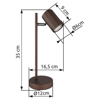 Globo - Bordslampa 1xGU10/5W/230V brun
