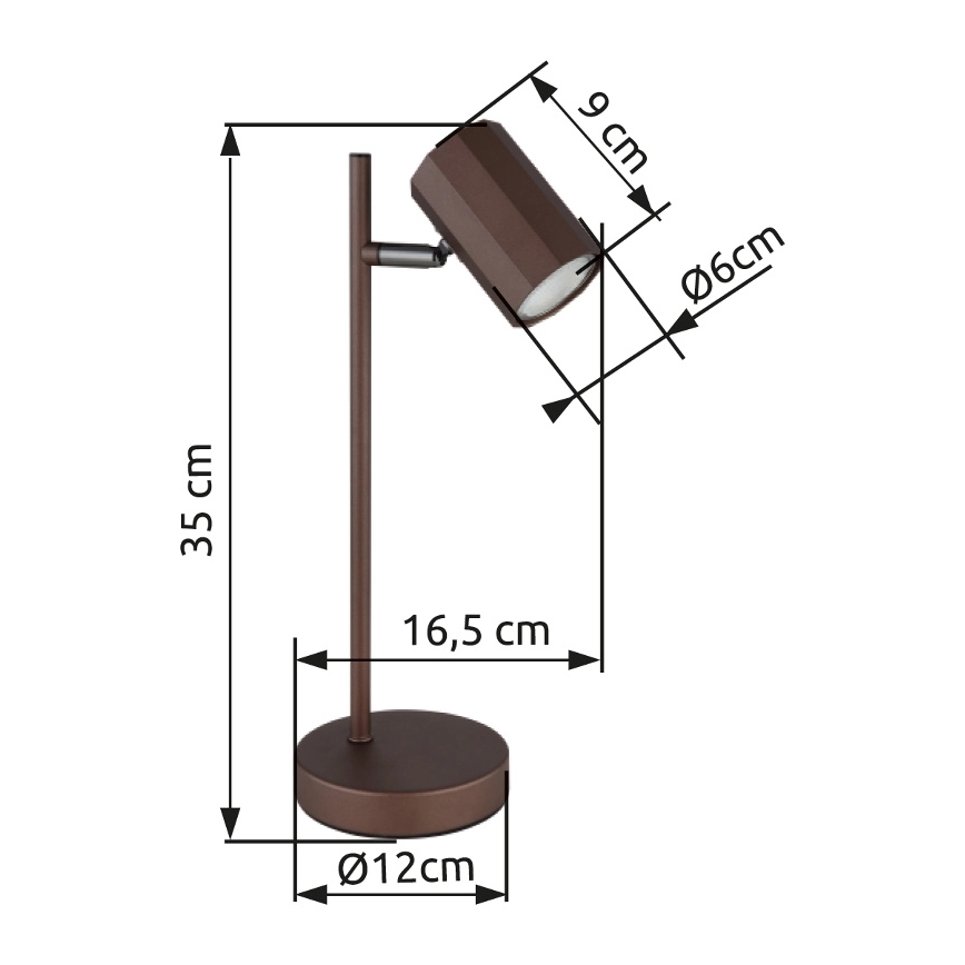 Globo - Bordslampa 1xGU10/5W/230V brun