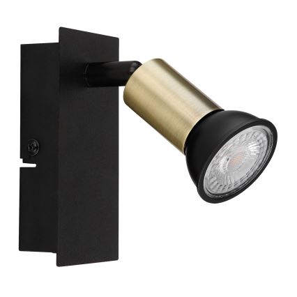 Globo - Väggspotlight 1xGU10/35W/230V svart/mässing