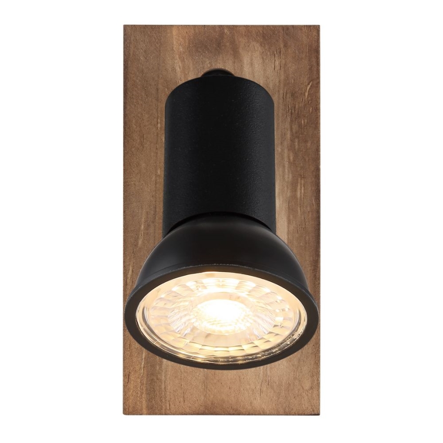 Globo - Väggspotlight 1xGU10/35W/230V trä/svart