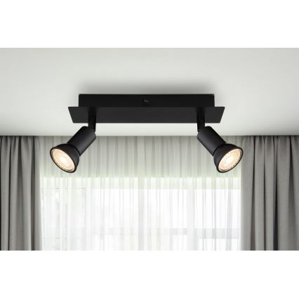 Globo - Spotlight 2xGU10/35W/230V svart