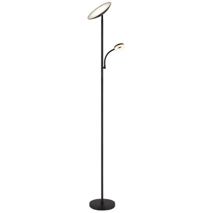 Globo - LED dimbar golvlampa LED/20W/230V+ LED/5W 3000/4000/6500K svart