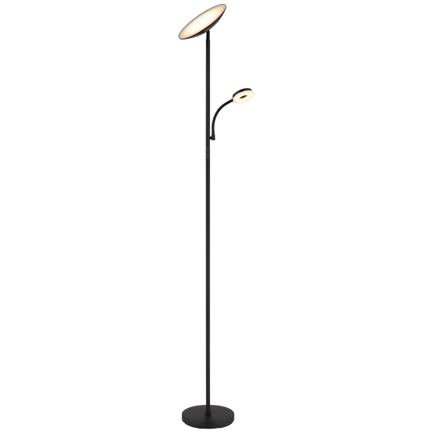 Globo - LED dimbar golvlampa LED/20W/230V+ LED/5W 3000/4000/6500K svart