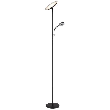 Globo - LED dimbar golvlampa LED/20W/230V+ LED/5W 3000/4000/6500K svart