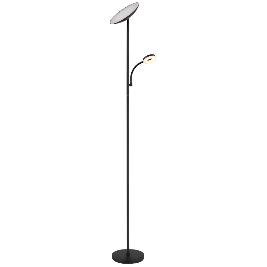 Globo - LED dimbar golvlampa LED/20W/230V+ LED/5W 3000/4000/6500K svart