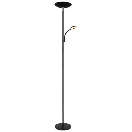 Globo - LED dimbar golvlampa LED/20W/230V+ LED/5W 3000/4000/6500K svart