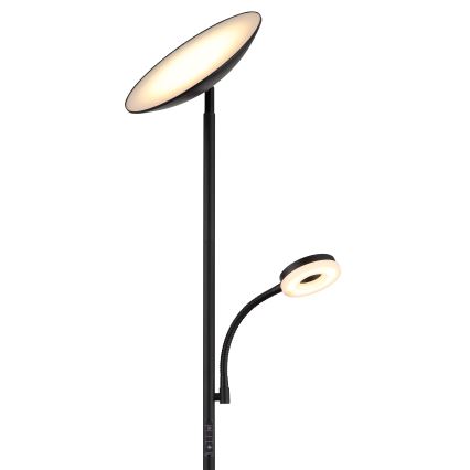 Globo - LED dimbar golvlampa LED/20W/230V+ LED/5W 3000/4000/6500K svart