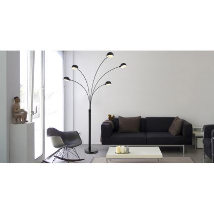 Globo - Golvlampa 5xE14/40W/230V svart
