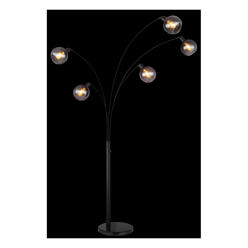 Globo - Golvlampa 5xE27/40W/230V rökig