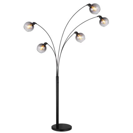 Globo - Golvlampa 5xE27/40W/230V rökig