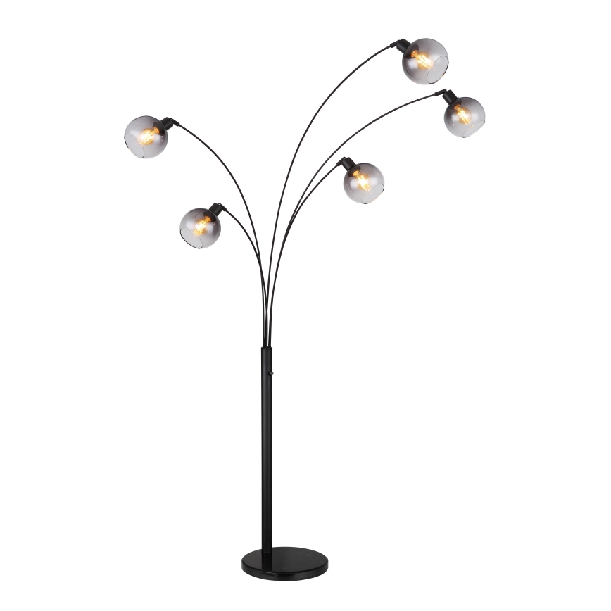 Globo - Golvlampa 5xE27/40W/230V rökig
