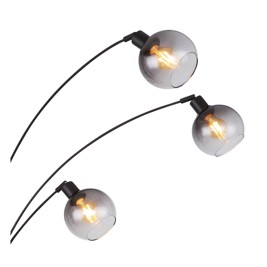 Globo - Golvlampa 5xE27/40W/230V rökig