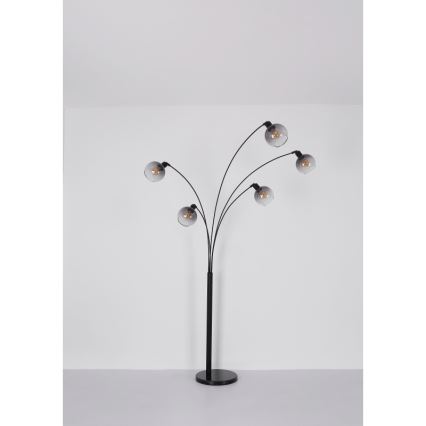 Globo - Golvlampa 5xE27/40W/230V rökig