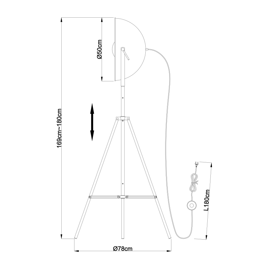 Globo 58287 - Golvlampa XIRENA 1xE27/60W/230V