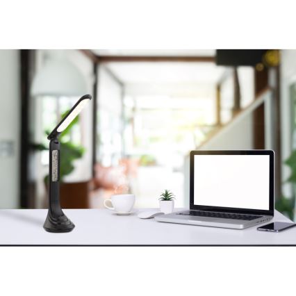 Globo - LED Ljusreglerad uppladdningsbar bordslampa med en display LED/4W/230V 2200 mAh svart