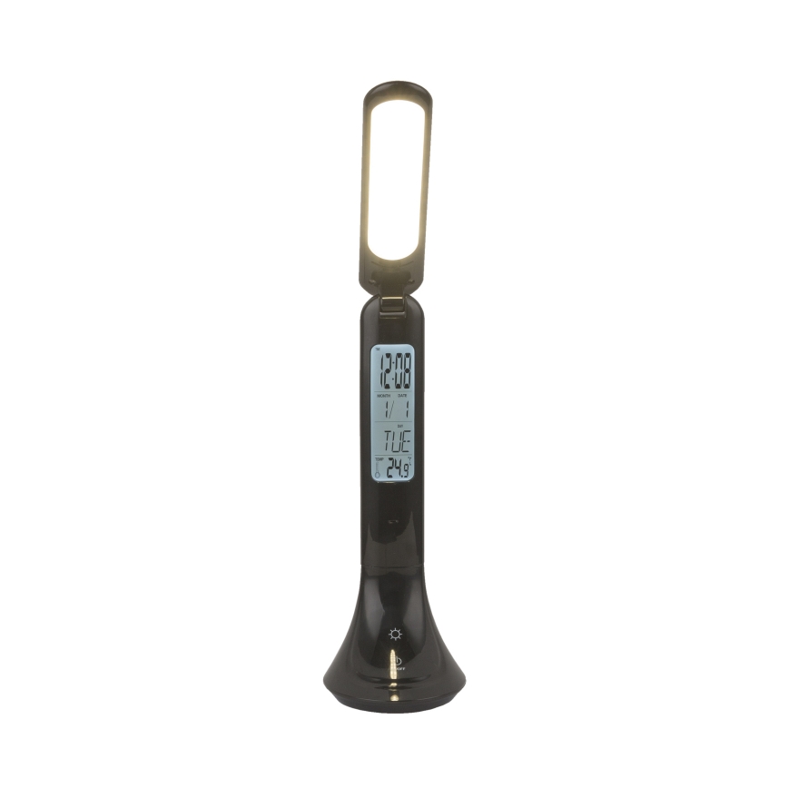 Globo - LED Ljusreglerad uppladdningsbar bordslampa med en display LED/4W/230V 2200 mAh svart