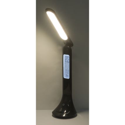 Globo - LED Ljusreglerad uppladdningsbar bordslampa med en display LED/4W/230V 2200 mAh svart