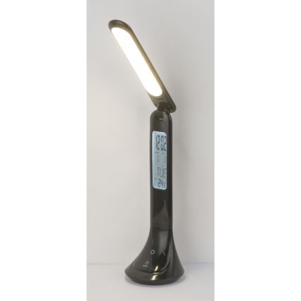 Globo - LED Ljusreglerad uppladdningsbar bordslampa med en display LED/4W/230V 2200 mAh svart