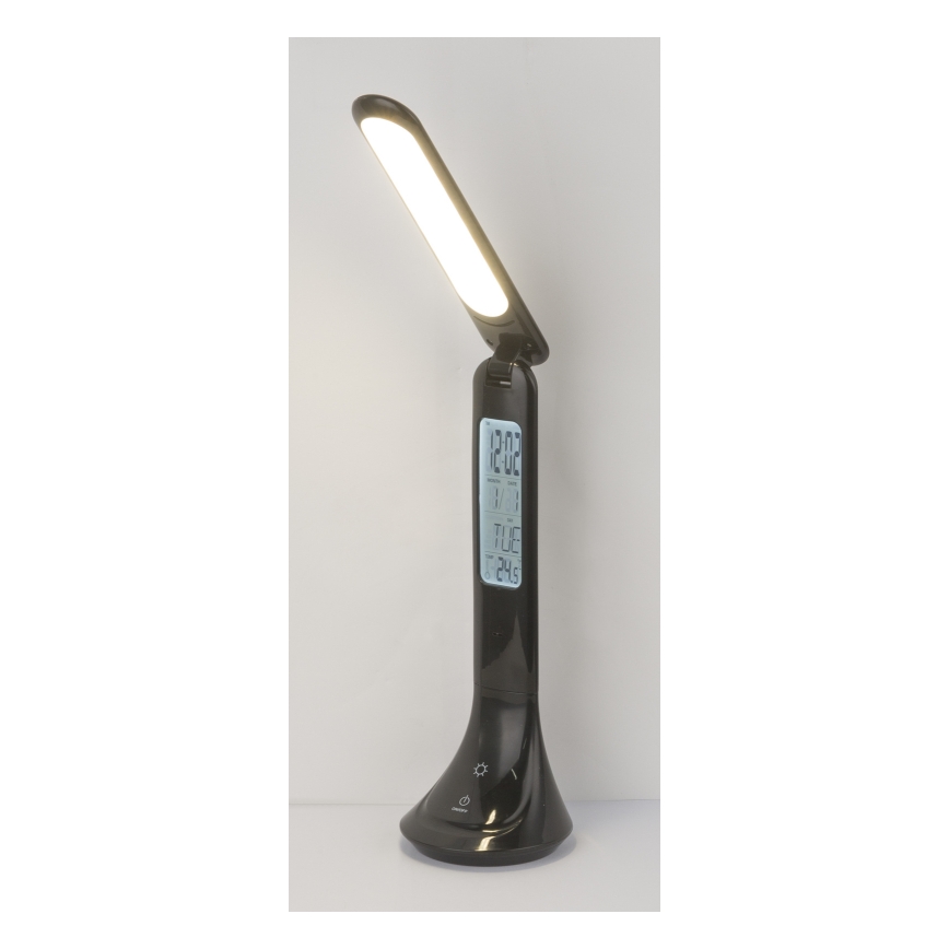 Globo - LED Ljusreglerad uppladdningsbar bordslampa med en display LED/4W/230V 2200 mAh svart