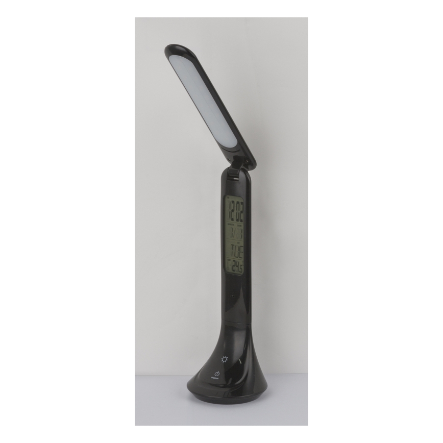 Globo - LED Ljusreglerad uppladdningsbar bordslampa med en display LED/4W/230V 2200 mAh svart