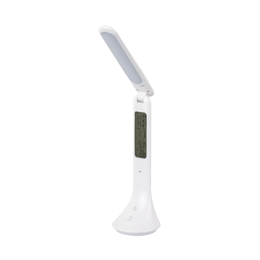 Globo - LED Ljusreglerad uppladdningsbar bordslampa med en display LED/4W/230V 2200 mAh vit