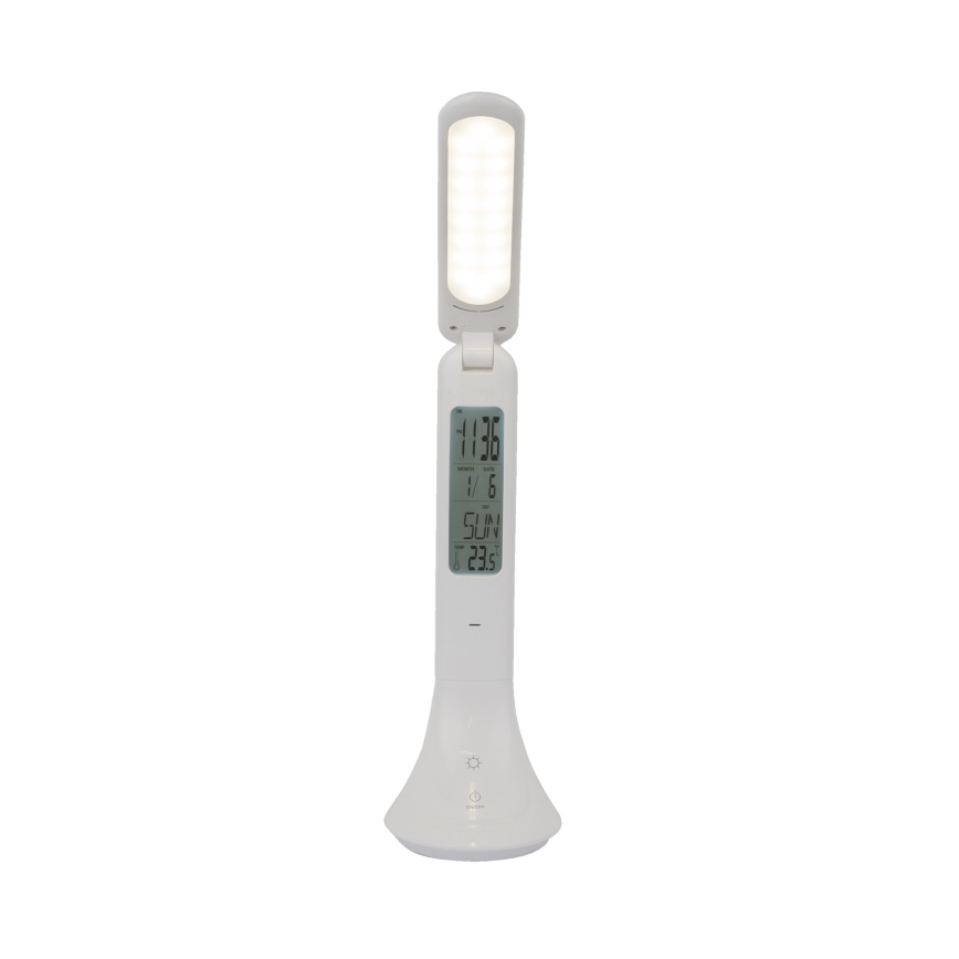 Globo - LED Ljusreglerad uppladdningsbar bordslampa med en display LED/4W/230V 2200 mAh vit