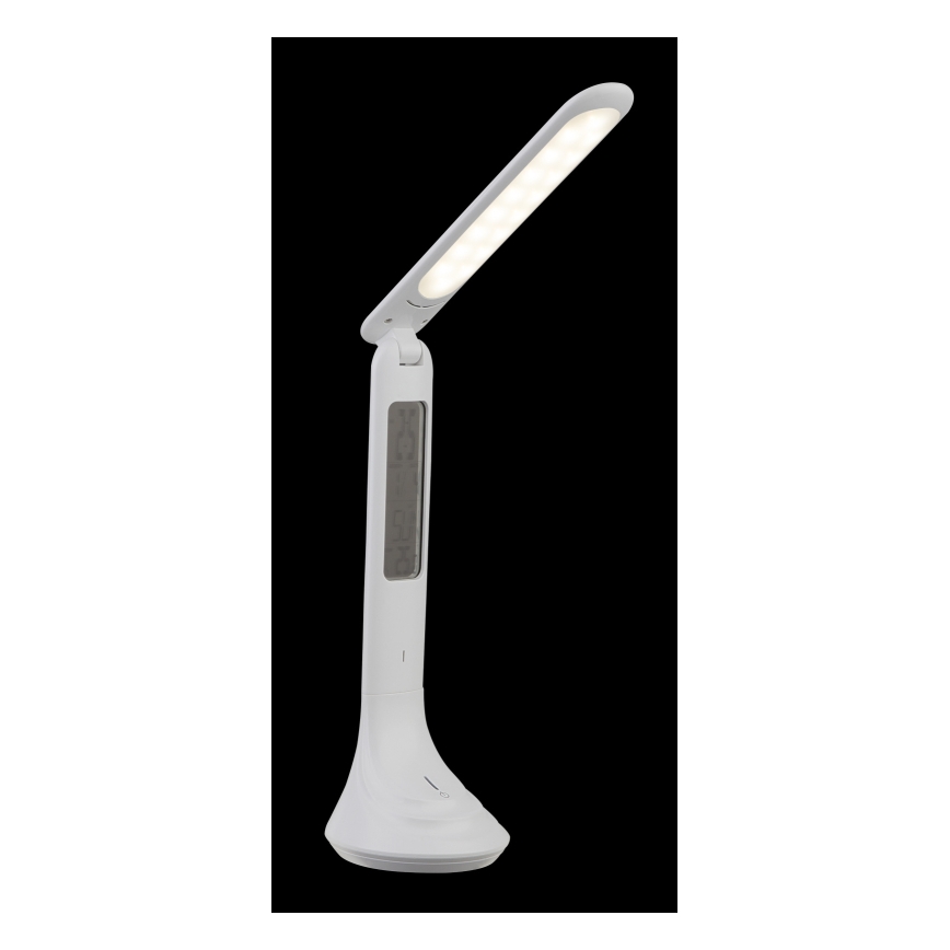 Globo - LED Ljusreglerad uppladdningsbar bordslampa med en display LED/4W/230V 2200 mAh vit