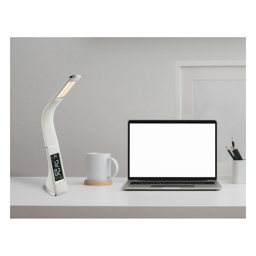 Globo - LED ljusreglerad bordslampa touch med en display LED/6,5W/230V 3000/4500/5800K vit