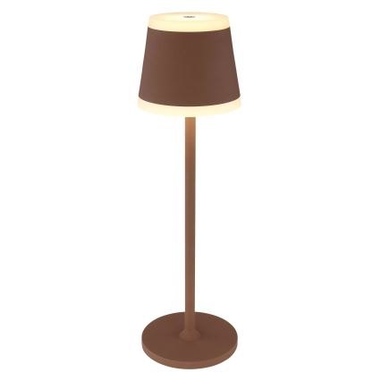 Globo - LED Dimbar uppladdningsbar touch bordslampa LED/4,6W/3,7V 3000K 1800mAh brun IP54