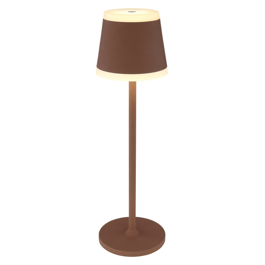 Globo - LED Dimbar uppladdningsbar touch bordslampa LED/4,6W/3,7V 3000K 1800mAh brun IP54