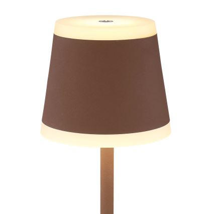 Globo - LED Dimbar uppladdningsbar touch bordslampa LED/4,6W/3,7V 3000K 1800mAh brun IP54