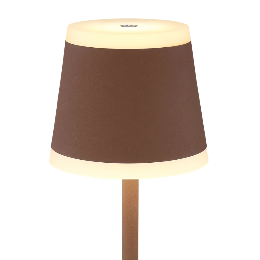 Globo - LED Dimbar uppladdningsbar touch bordslampa LED/4,6W/3,7V 3000K 1800mAh brun IP54