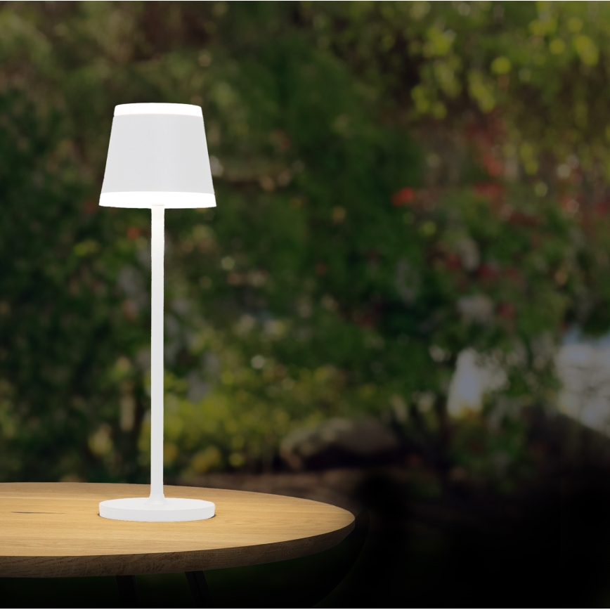 Globo - LED Dimbar uppladdningsbar touch bordslampa LED/4,6W/230V 1800 mAh USB IP54 vit