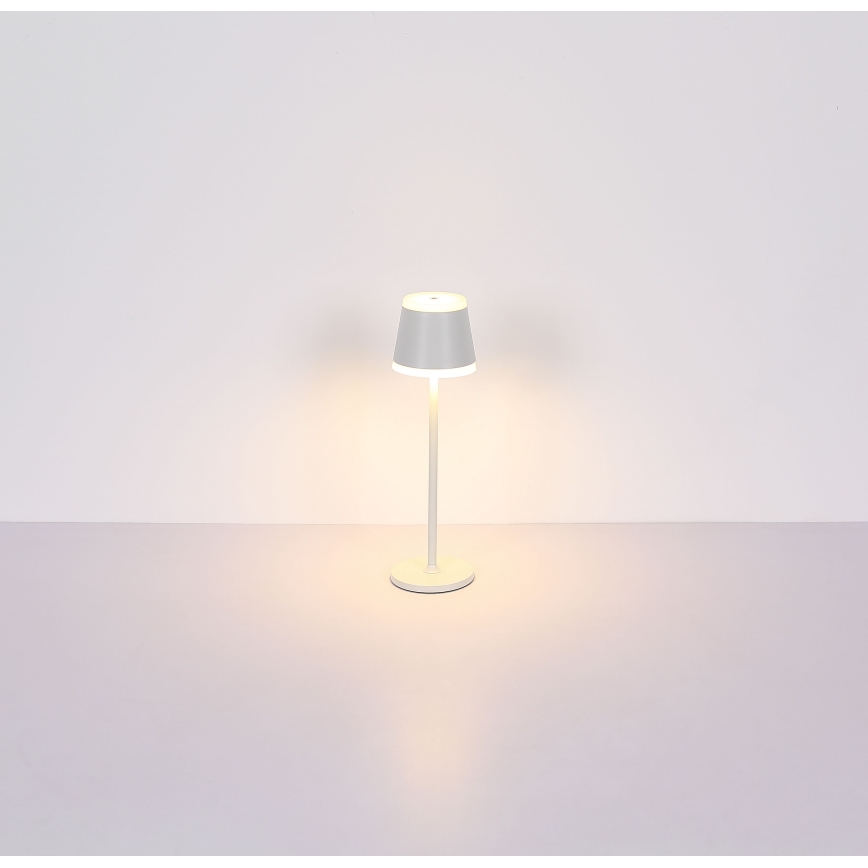 Globo - LED Dimbar uppladdningsbar touch bordslampa LED/4,6W/230V 1800 mAh USB IP54 vit