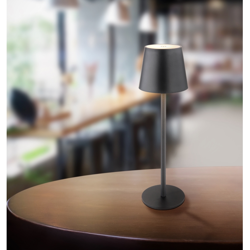 Globo - LED Ljusreglerad beröring utomhus lampa LED/3W/3,7V IP44 1800mAh + USB svart